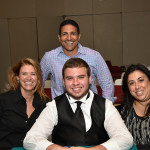 Winners from left to right: Aileen Broner, Ramy Saad (standing), and Donna Dicrescento with the night’s final dealer.