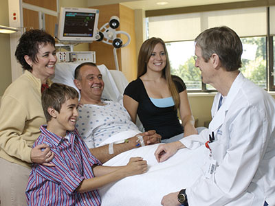 Family visiting patient