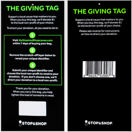 Giving Tag Stop & Shop