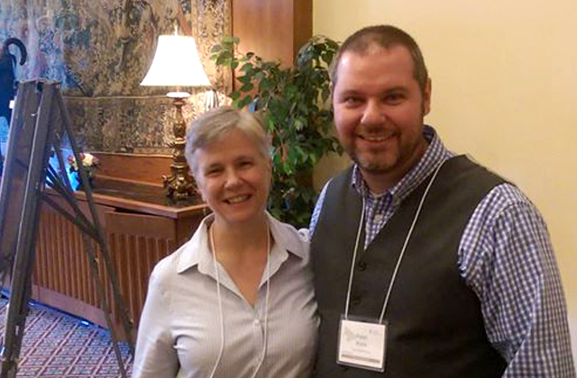 LRG’s Pete Knox with Sharon Terry, President of Genetic Alliance at the recently held event in Chapel Hill.