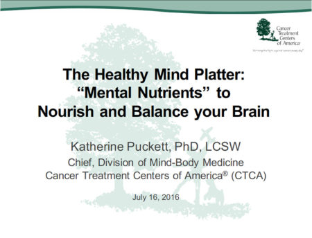 The Healthy Mind Platter: “Mental Nutrients” to Nourish and Balance your Brain Katherine Puckett, PhD